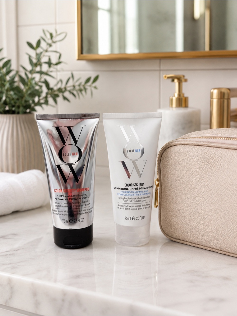 Color Wow Color Security Shampoo + Conditioner Travel Set 2.5 oz Duo